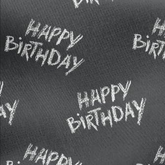 Hand Drawn Crayon Happy Birthd Jersey Backed Fleece