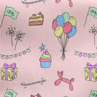 Birthday Balloon Cake Gift Jersey Backed Fleece