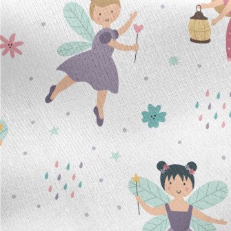 Cute Cartoon Fairy Jersey Backed Fleece