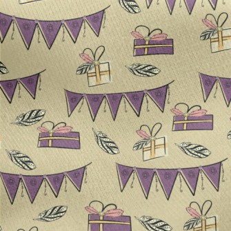 Hand Drawn Textured Birthday G Jersey Backed Fleece