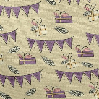 Hand Drawn Textured Birthday G Pongee