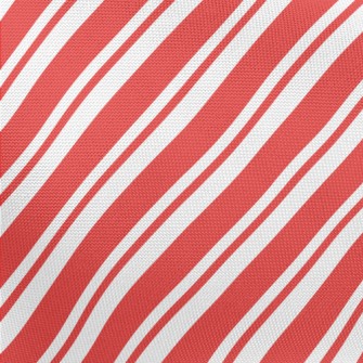 Red Christmas Stripes Pongee