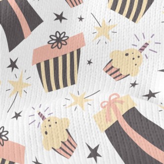 Birthday Cake Gift Star Patter Stretch Jersey
