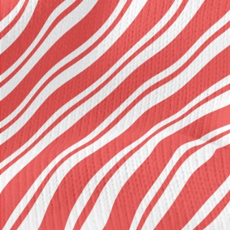 Red Christmas Stripes Stretch Jersey