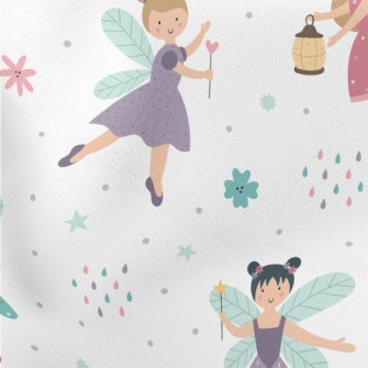 Cute Cartoon Fairy Lightweight Cotton Poplin