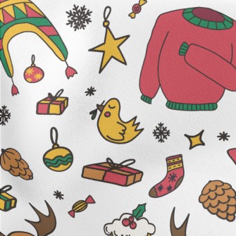 Santa Claus And Costume Decora Lightweight Cotton Poplin