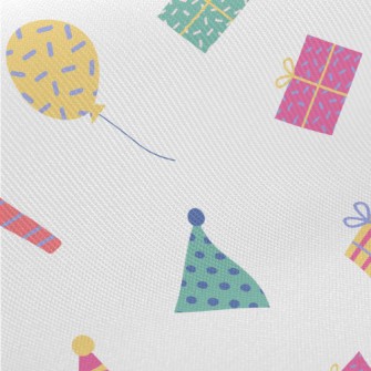 Birthday Gift Cake Balloon Pat Midweight Cotton Poplin