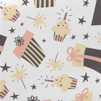 Birthday Cake Gift Star Patter Midweight Cotton Poplin