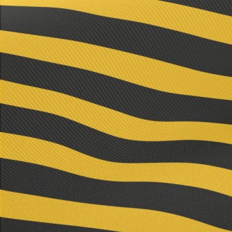 Yellow And Black Warning Strip Midweight Cotton Poplin