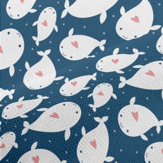 Heart Shaped White Whale Performance Linen