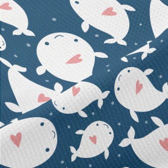 Heart Shaped White Whale Piqué