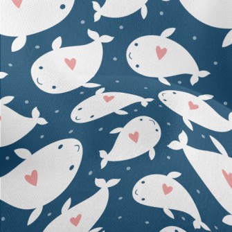 Heart Shaped White Whale Lightweight Performance Linen