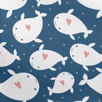 Heart Shaped White Whale Pongee