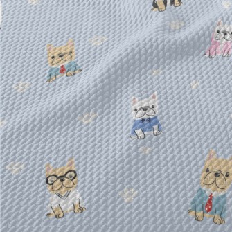 French Bulldog Wearing Clothes Birdseye Piqué