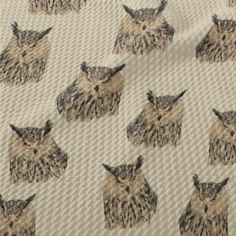Sharp-eyed Owl Birdseye Piqué