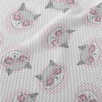 Raccoon Wearing Heart-shaped G Birdseye Piqué