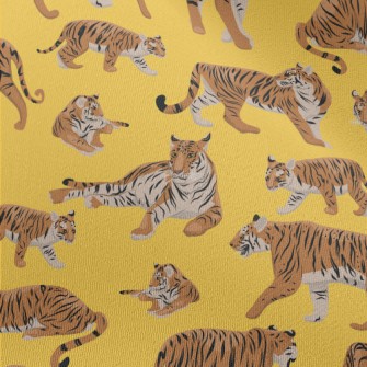 Tigers In Different Poses Chiffon