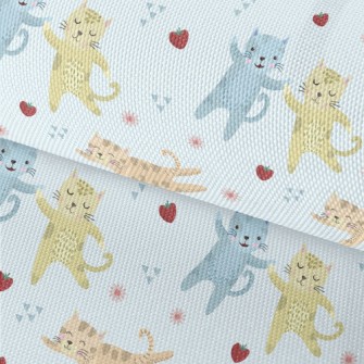 Cute Kittens Holding Hands Waterproof Oxford