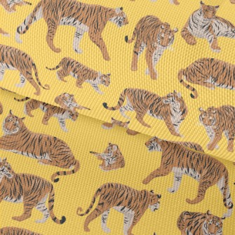 Tigers In Different Poses Waterproof Oxford
