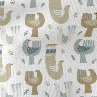 Nordic Playful Pigeon Waterproof Canvas