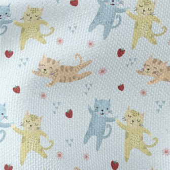 Cute Kittens Holding Hands Waterproof Canvas