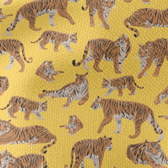 Tigers In Different Poses Waterproof Canvas