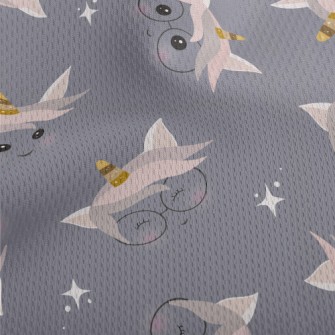 Cute Faceless Unicorn Athletic Mesh Flat Back