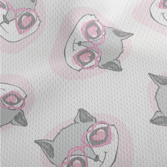 Raccoon Wearing Heart-shaped G Athletic Mesh Flat Back