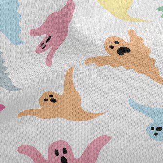 Colorful Ghost That Wants To S Athletic Mesh Flat Back