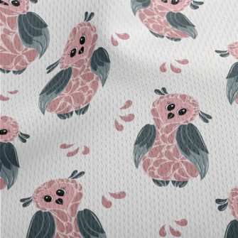 Owl With Water Drop Feathers Athletic Mesh Flat Back