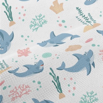 Playful Shark Swimming Performance Linen