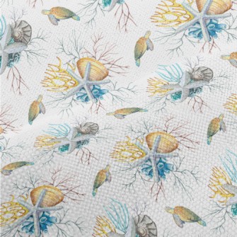A Turtle Swimming In The Color Performance Linen