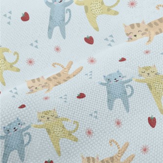 Cute Kittens Holding Hands Performance Linen