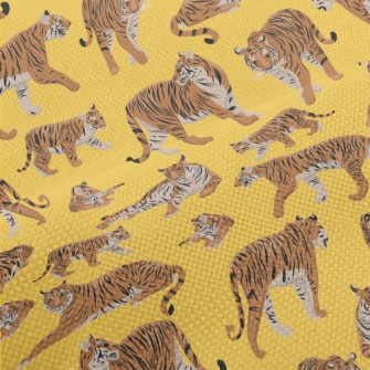 Tigers In Different Poses Performance Linen