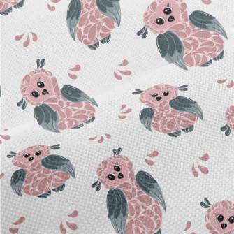 Owl With Water Drop Feathers Performance Linen