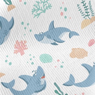 Playful Shark Swimming Standard Corduroy