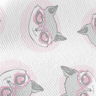 Raccoon Wearing Heart-shaped G Standard Corduroy