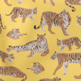 Tigers In Different Poses Stretch Ponte