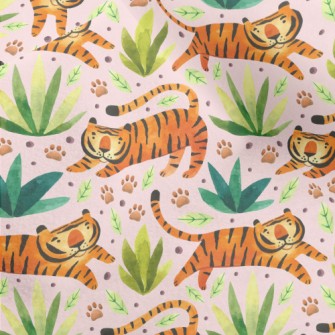Tiger In The Rainforest Micro Fleece