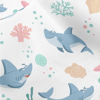 Playful Shark Swimming Micro Fleece