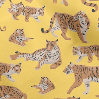 Tigers In Different Poses Micro Fleece