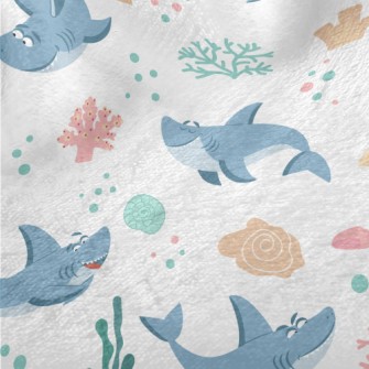 Playful Shark Swimming Minky