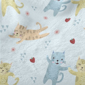 Cute Kittens Holding Hands Minky