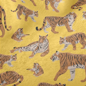 Tigers In Different Poses Minky