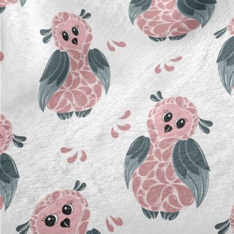 Owl With Water Drop Feathers Minky
