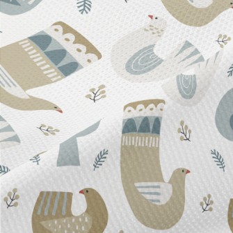 Nordic Playful Pigeon Piqué