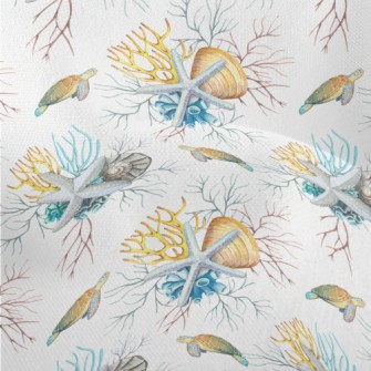 A Turtle Swimming In The Color Lightweight Performance Linen