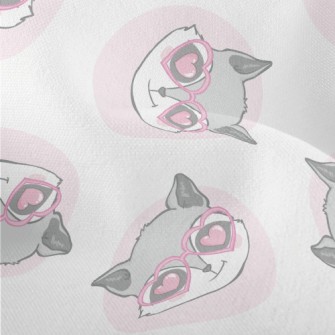 Raccoon Wearing Heart-shaped G Lightweight Performance Linen