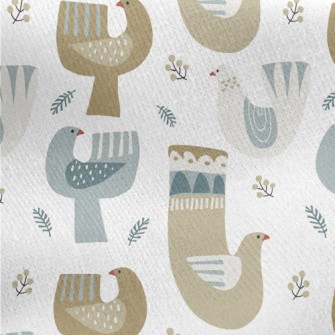 Nordic Playful Pigeon Jersey Backed Fleece