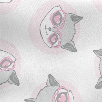 Raccoon Wearing Heart-shaped G Jersey Backed Fleece